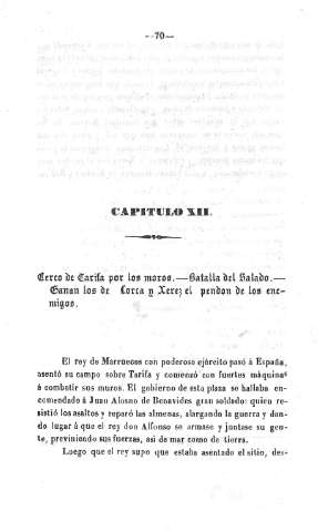 Capitulo XII. Cerco de Tarifa por lo moros