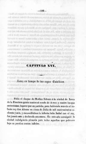 Capitulo XVI. Xerez en tiempo de los reyes Católicos