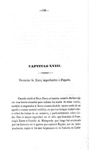 Capitulo XVIII. Servicios de Xerez importantes á España