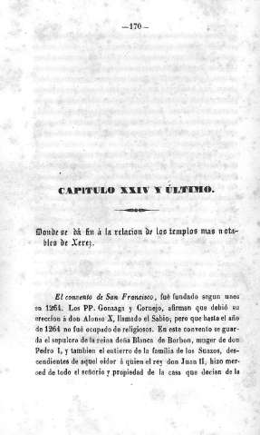 Capitulo XXIV. y último. Donde se da fin á la relación de los templos mas notables de Xerez