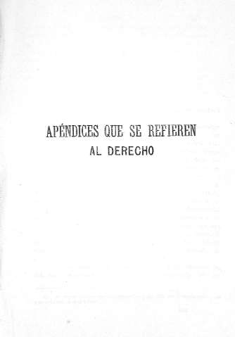 Apéndices que se refieren al Derecho