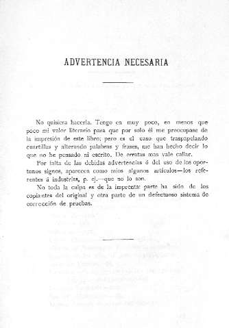 Advertencia necesaria