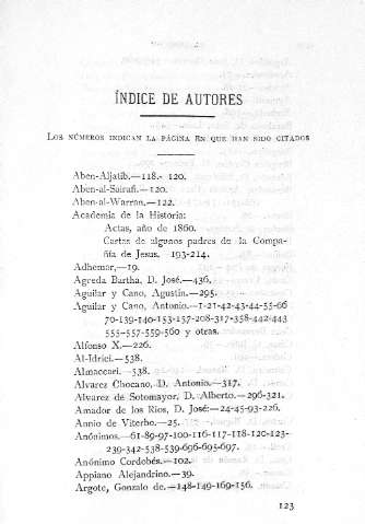 Indices de autores