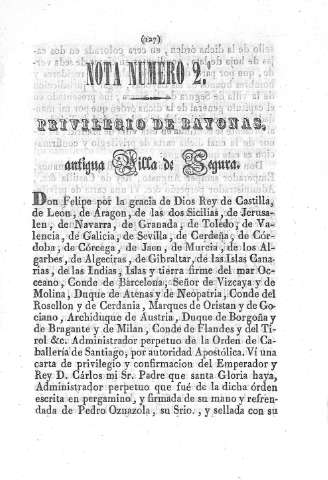Nota número 2º