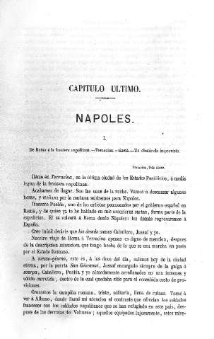 Capitulo último. Nápoles