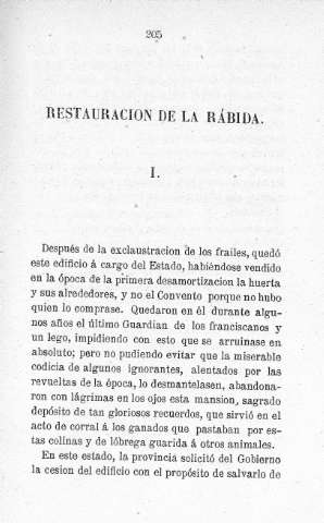 Restauración de La Rábida