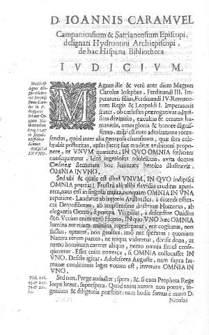 D. Ioannis Caramvel Campaniensium... Ivdicivm