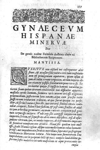 Gynaecevm hispanae minervae