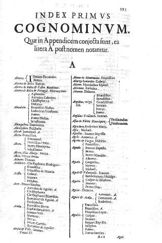 Index Primvs. Cogniminvm