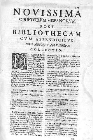 Novissima scriptorvm hispanorvm post bibliothecam...