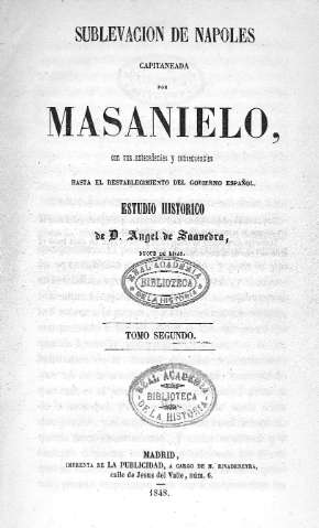 Sublevación de Nápoles. Tomo segundo