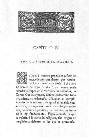 Capitulo IV. Lega á Ministro el Sr. Salaverría