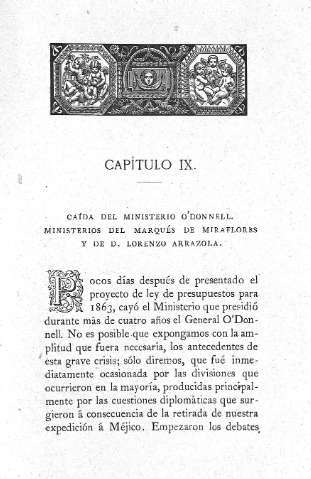 Capitulo IX. Caída del Ministro O'Donnell