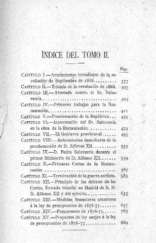 Indice del tomo II.