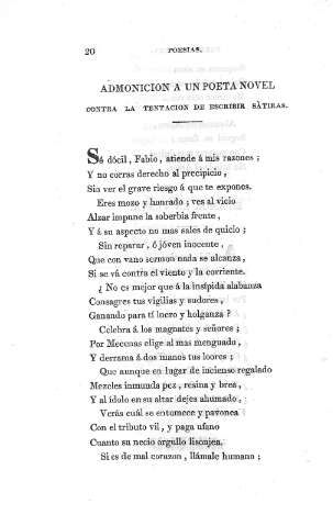 Admonición a un poeta novel