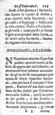 Nvmeriano, e Carino