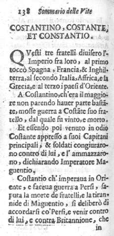Constantino, costante, et Cosntantio