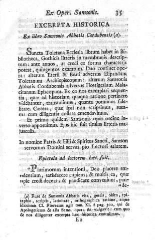 Excerpta historica Ex libro Samsonis Abbatis Cordubensis