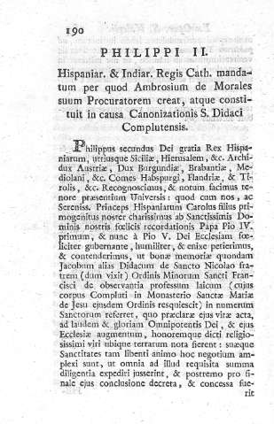 Philippi II. Hispaniar & Indiar. Regis Cath.