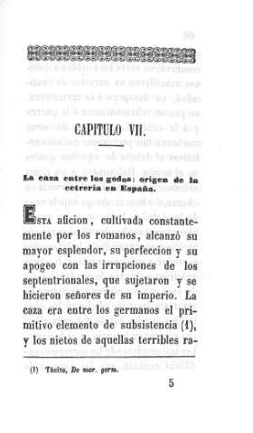 Capitulo VII. La caza entre los godos: orígen de la cetrería en España