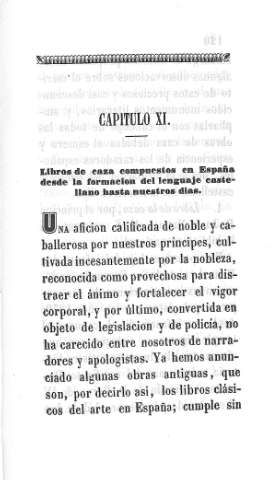 Capitulo XI. Libros de cacería compuestos en España desde la formación del lenguaje castellano hasta nuestros dias