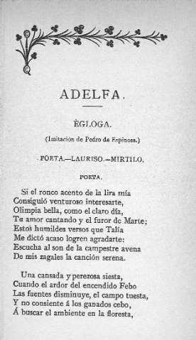 Adelfa. Egloga