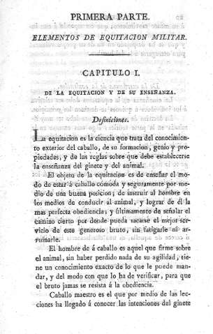 PRIMERA PARTE. Capitulo I.