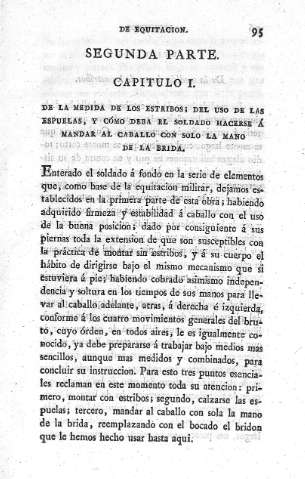 SEGUNDA PARTE. Capitulo I