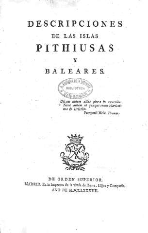 Descripciones de las Islas Pithiusas y Baleares