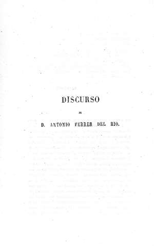 Discurso de D. Antonio Ferrer del Río