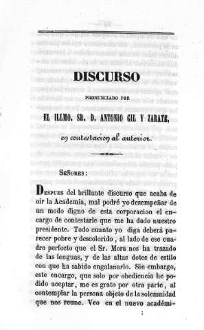 Discurso pronunciado por el Ilmo. Sr. D. Antonio Gil y Zarate