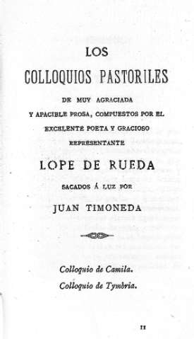 Los coloquios pastoriles
