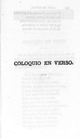 Coloquio en verso