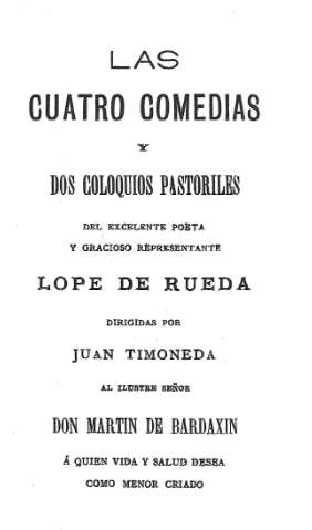 La cuatro comedias y dos coloquios pastoriles