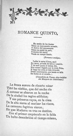 Romance quinto
