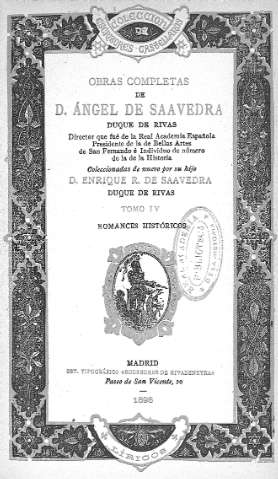 Obras completas de D. Angel de Saavedra... Tomo IV.