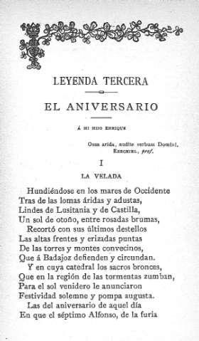 Leyenda tercera. El aniversario