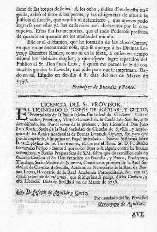 Licencia del Sr. Provisor