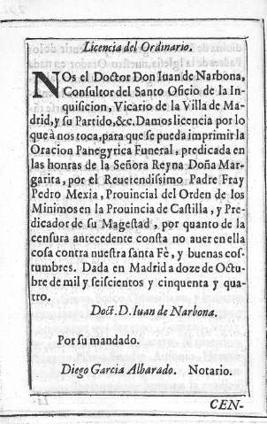 Licencia del ordinario