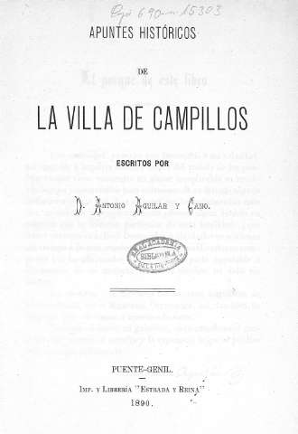 Apuntes históricos de la Villa de Campillos