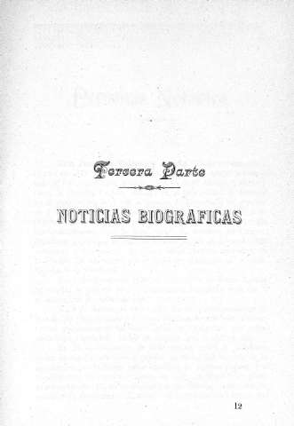TERCERA PARTE. Noticias biográficas