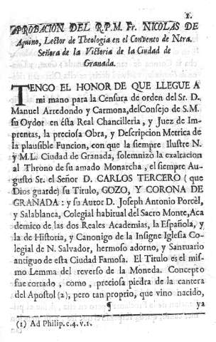Aprobación del R.P.M. Fr. Nicolás de Aquino,...
