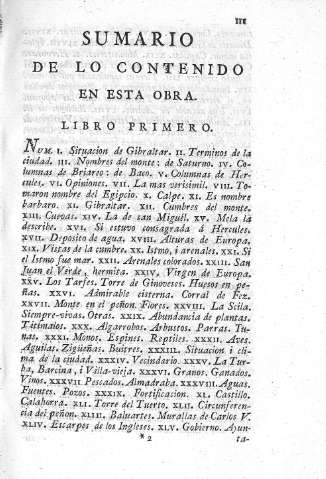 Sumario de lo contenido en esta obra