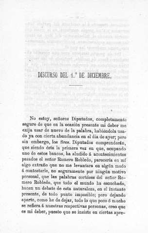 Discurso del 1º de diciembre