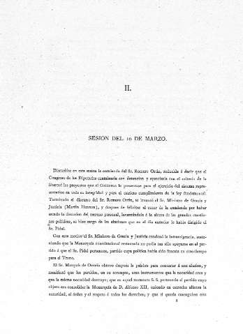 II. Sesión del 10 de Marzo