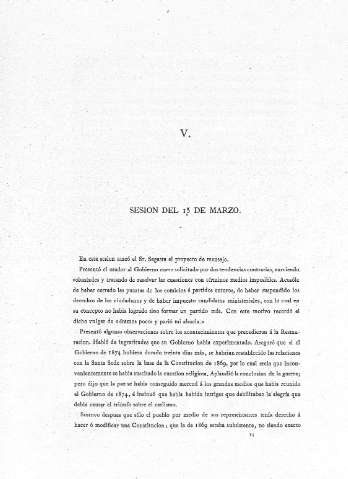V. Sesión del 15 de Marzo