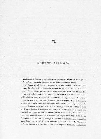 VI. Sesión del 16 de Marzo
