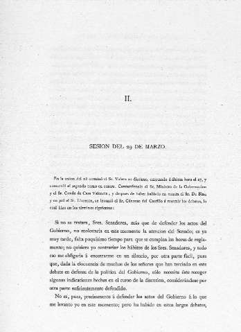 II. Sesión del 29 de Marzo