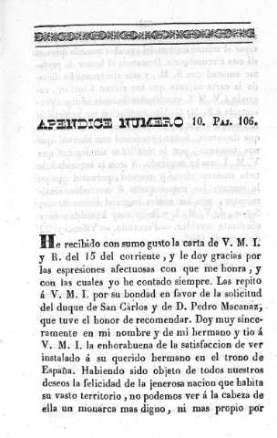 Apéndice Número 10º