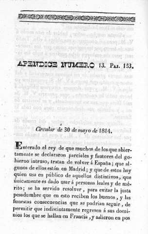 Apéndice Número 13º